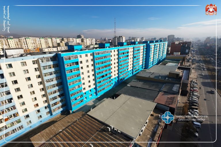 Нийтийн зориулалттай орон сууцны дулаалга, фасад, дээвэр засварын ажил дууслаа.