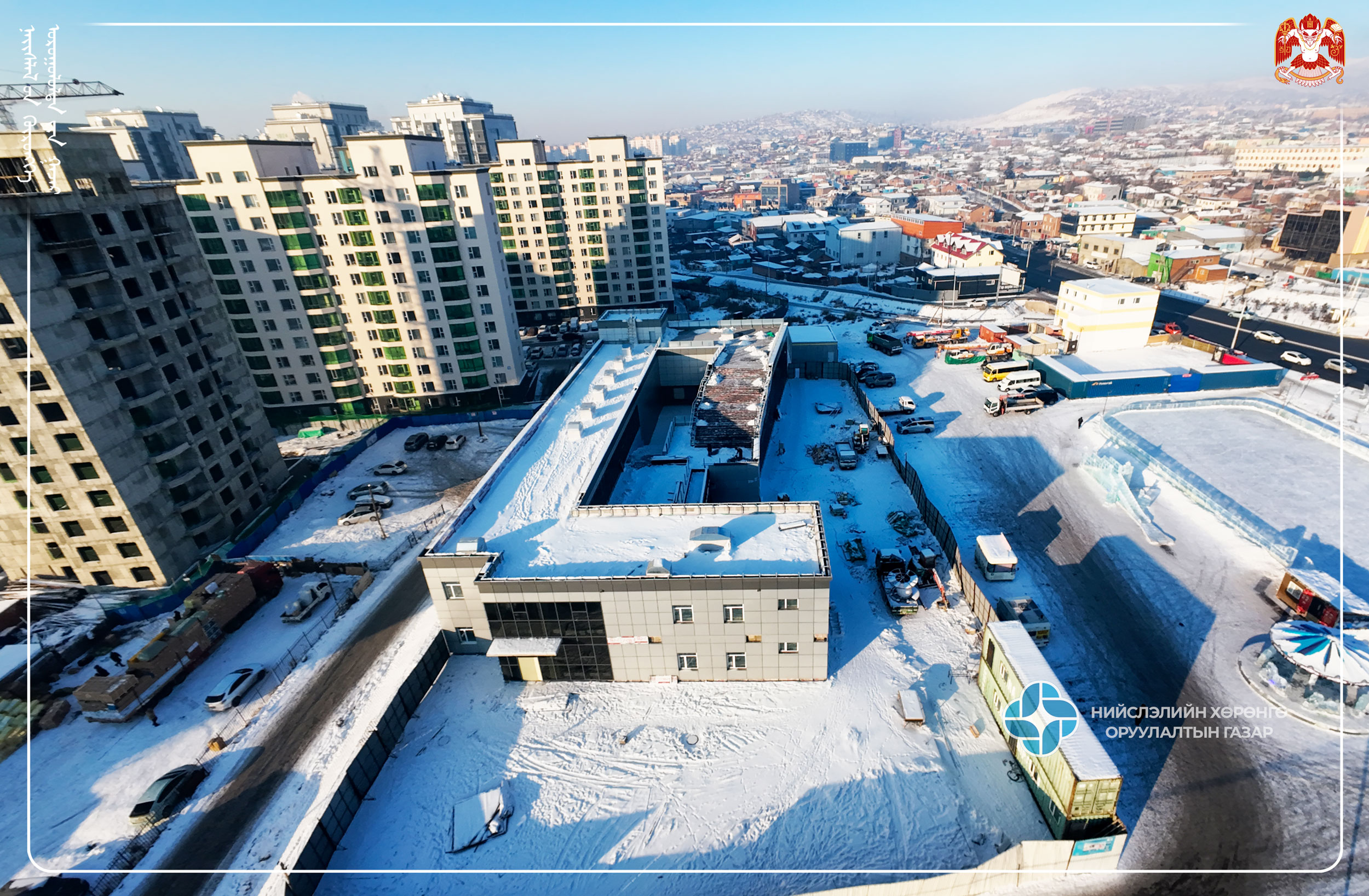 32-ын тойргийн үйлчилгээний барилга угсралт, тохижилт, ногоон байгууламжийн ажил үргэлжилж байна