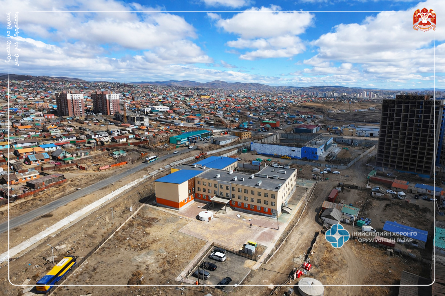 480 хүүхдийн суудалтай сургуулийн барилга угсралтын ажил 85 хувийн гүйцэтгэлтэй үргэлжилж байна